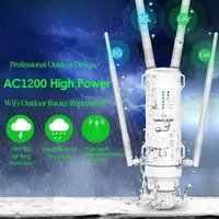 2024 Wavlink High Power AC1200 Outdoor Waterproof Wireless WiFi Repeater AP/WiFi Router Dual Dand 5G Long Range Extender Antenna