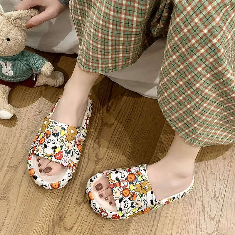 Youpin Non-slip Women Summer Platform Slippers Beach Slide Sandals Flip Flops Cartoon Candy Bear Animal Girls Home Indoor Shoes