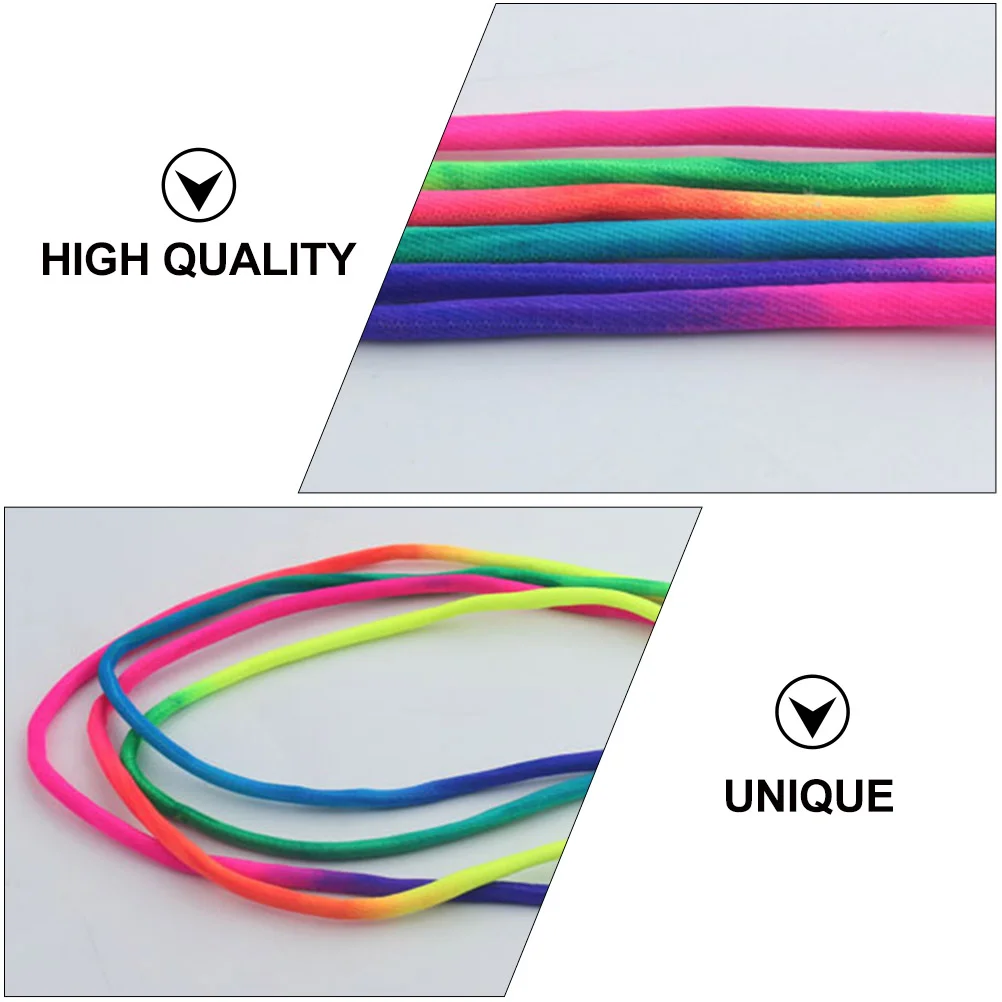 Rainbow Laces Oval Shoe Stylish Gradient Fashion Shoelaces Round Polyester Accessories