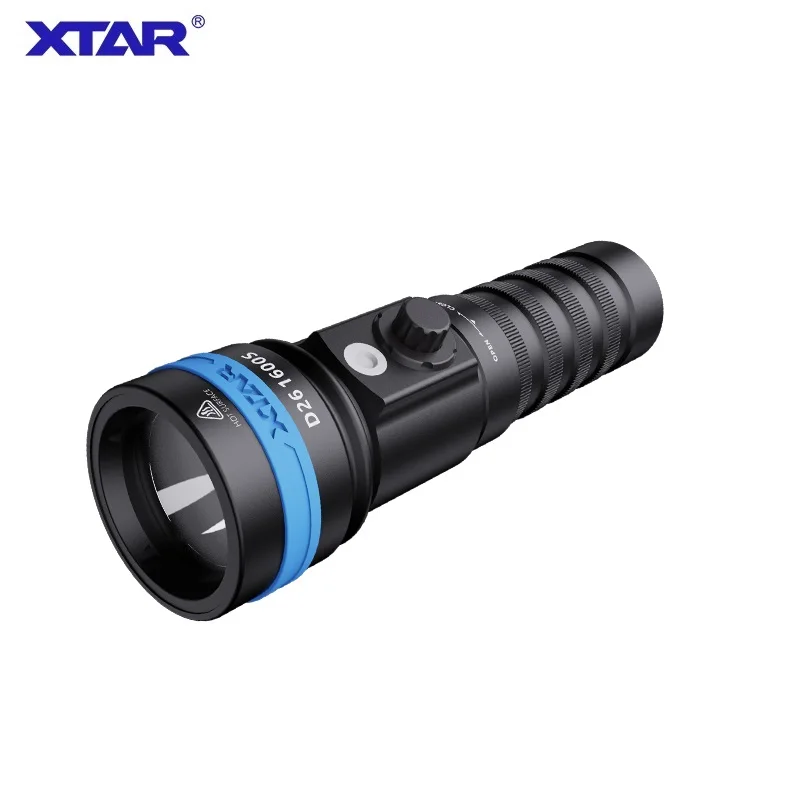 XTAR D26 1600S Diving Flashlight 1600 Lumens Diving Depth 100m Waterproof Dive Light Spearfishing Lamp LED Flashlight