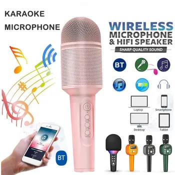 Karaoke Microfoon Bluetooth Draadloze Draagbare Thuis Zingen Machine met Duet Zingen/Opnemen/Spelen/Reverb voor Volwassen/Kid Gift