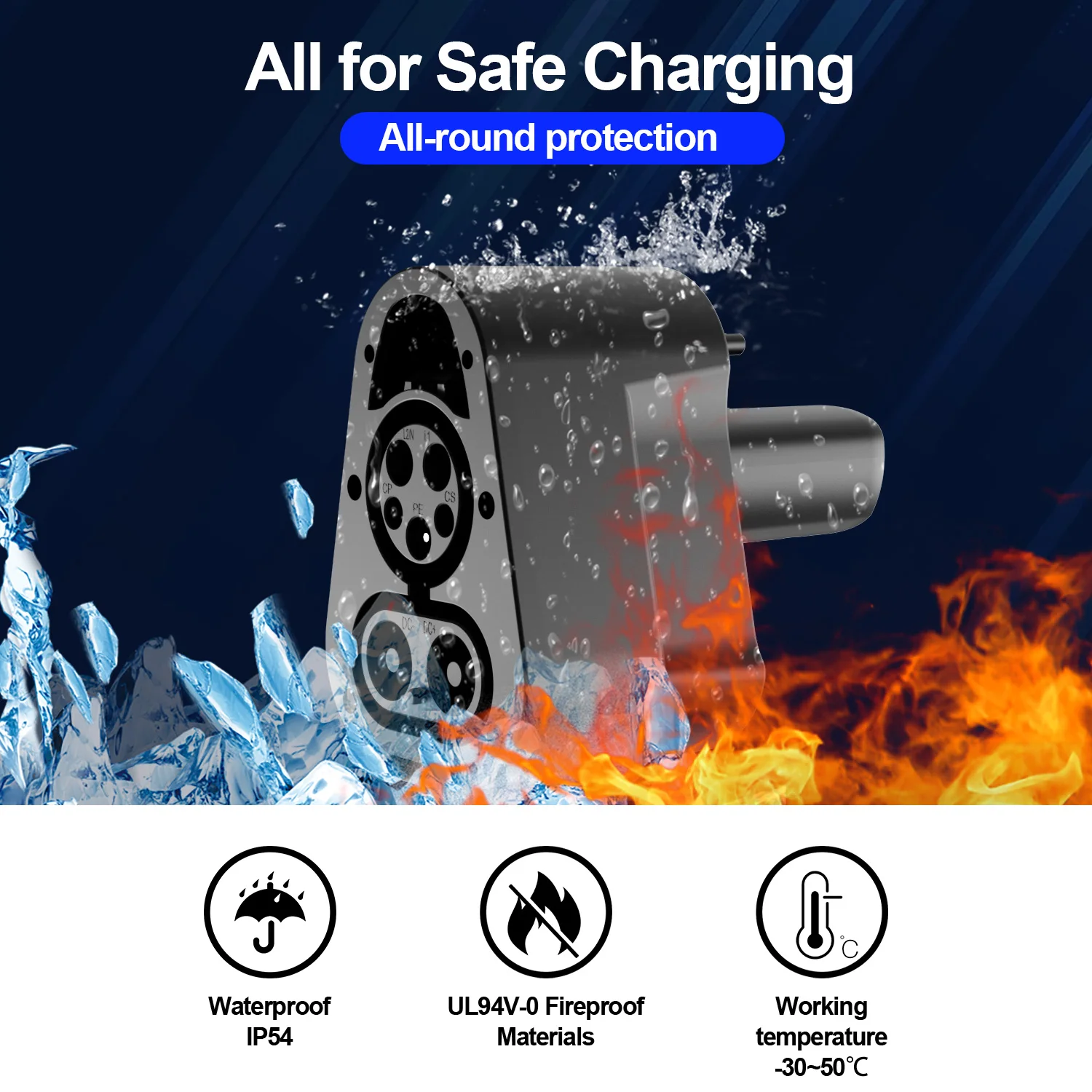 콜랑키 CCS1-NAACS 300KW 최대 1000V DC 전기차 충전 어댑터 DC 전기차 커넥터 (테슬라 Y/S/3 전기차용) 고속 충전 썸네일 4