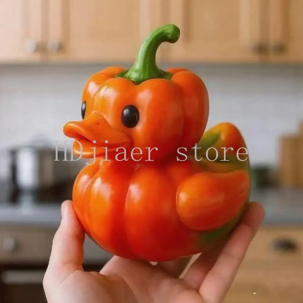 

Whimsical Vegetable Duck – Cute Creative Figurine, Desktop Decoration & Kids Play Accessory