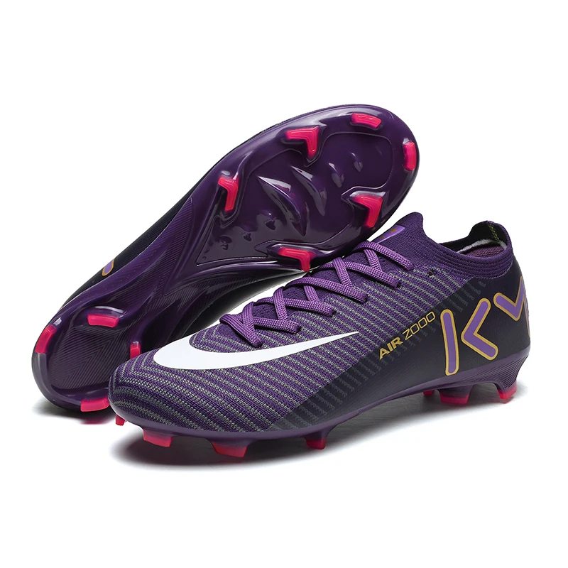 

8125G Mens Soccer Shoes Training TF/FG Outdoor Sport Football Boots Adult Long Spikes Non Slip Match Soccer Cleats 35-45