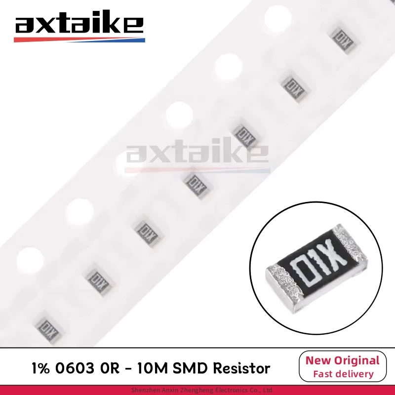 100PCS 1% 0603 0R - 10M SMD Resistor 1/10W 2.2 4.7 5.1 10 100 150 220 330 470 510 680 910 Ohm K Ω 470R 1K 2.2K 10K 100K 150K 2K