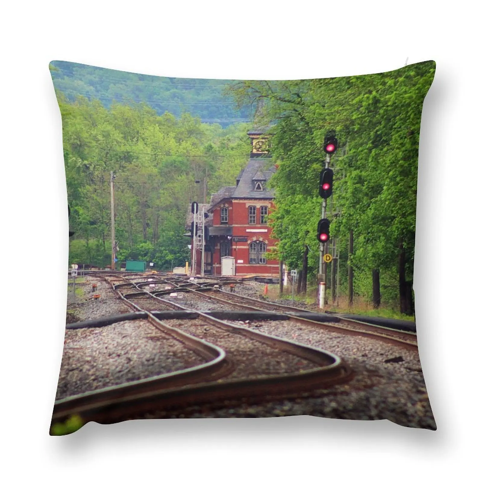 

Point of Rocks Maryland Train Station Throw Pillow Pillow Cases Decorative Throw Pillow Decorative Sofa Cushions