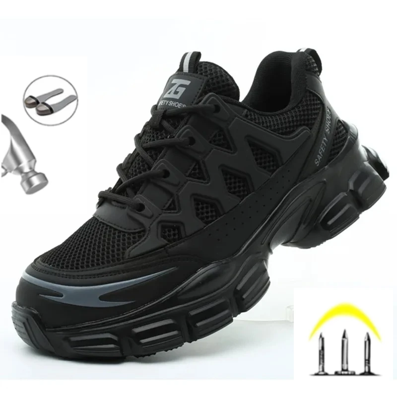 

Noble Fashion 2025 Men Work Safety Shoes Soft Lightweight Indestructible Anti Smashing Anti Piercing Male Boots Sneakers