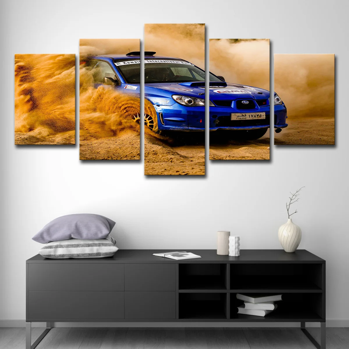 5 Panel Sports Car Wall Art Unframe Vehicle Canvas Painting HD Print for Living Room Home Decoration Racing Car Poster Wall Art