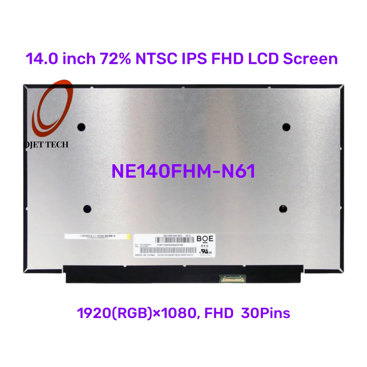 

14.0 inch New NE140FHM-N61 Screen Matrix 16.2M 72% NTSC IPS FHD LCD LED Display 1920X1080 Panel FRU 01YN155 Replacement