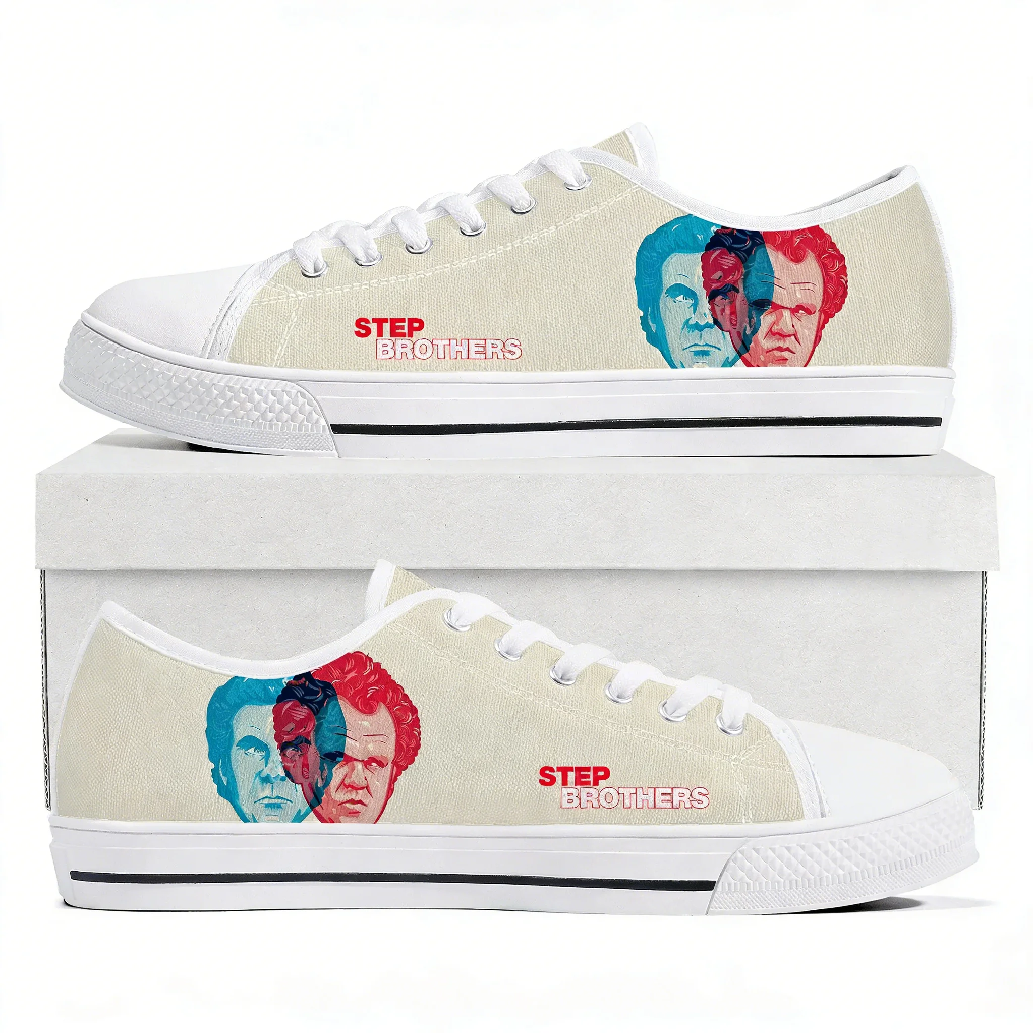 

Кроссовки Step Brothers Low Top высокого качества для мужчин, женщин и подростков, повседневная обувь из канваса, модные узоры, обувь на заказ