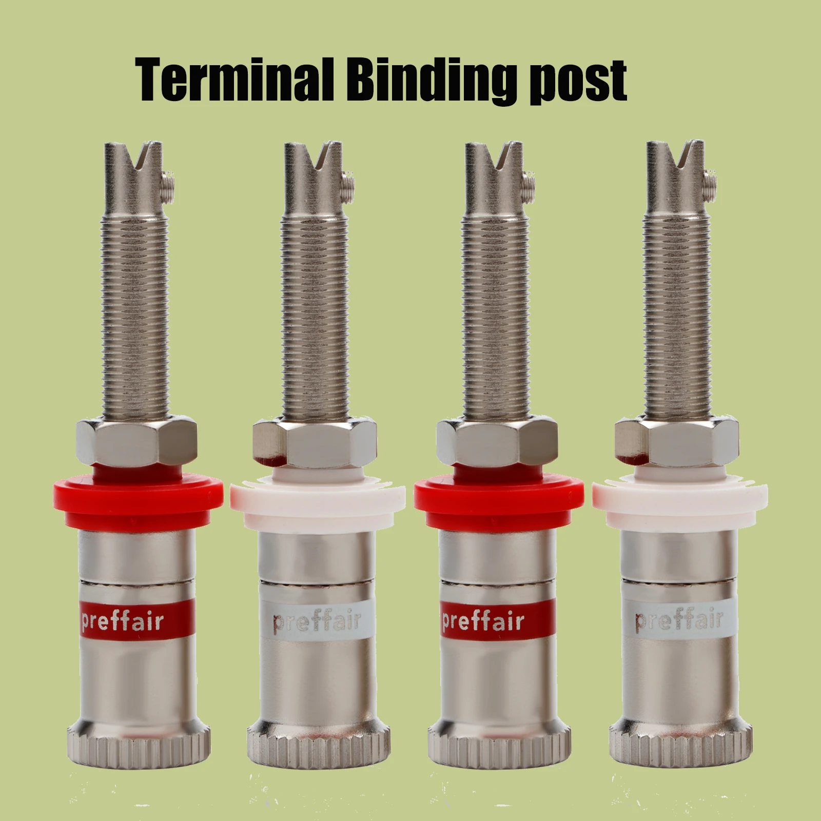 

HIFI Rhodium Plated Copper Speaker Binding Post screw Locked Banana Jack Connector AMP Banana Plug Socket Terminal Solderless
