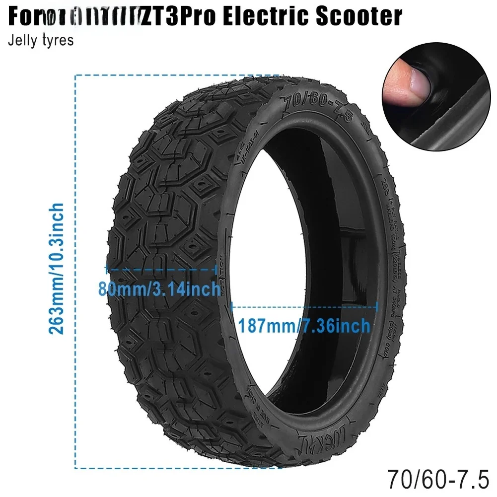 

70607 5 11 inch self repair tubeless tyre for Ninebot For ZT3 For ZT3 PRO electric scooter black wear resistant