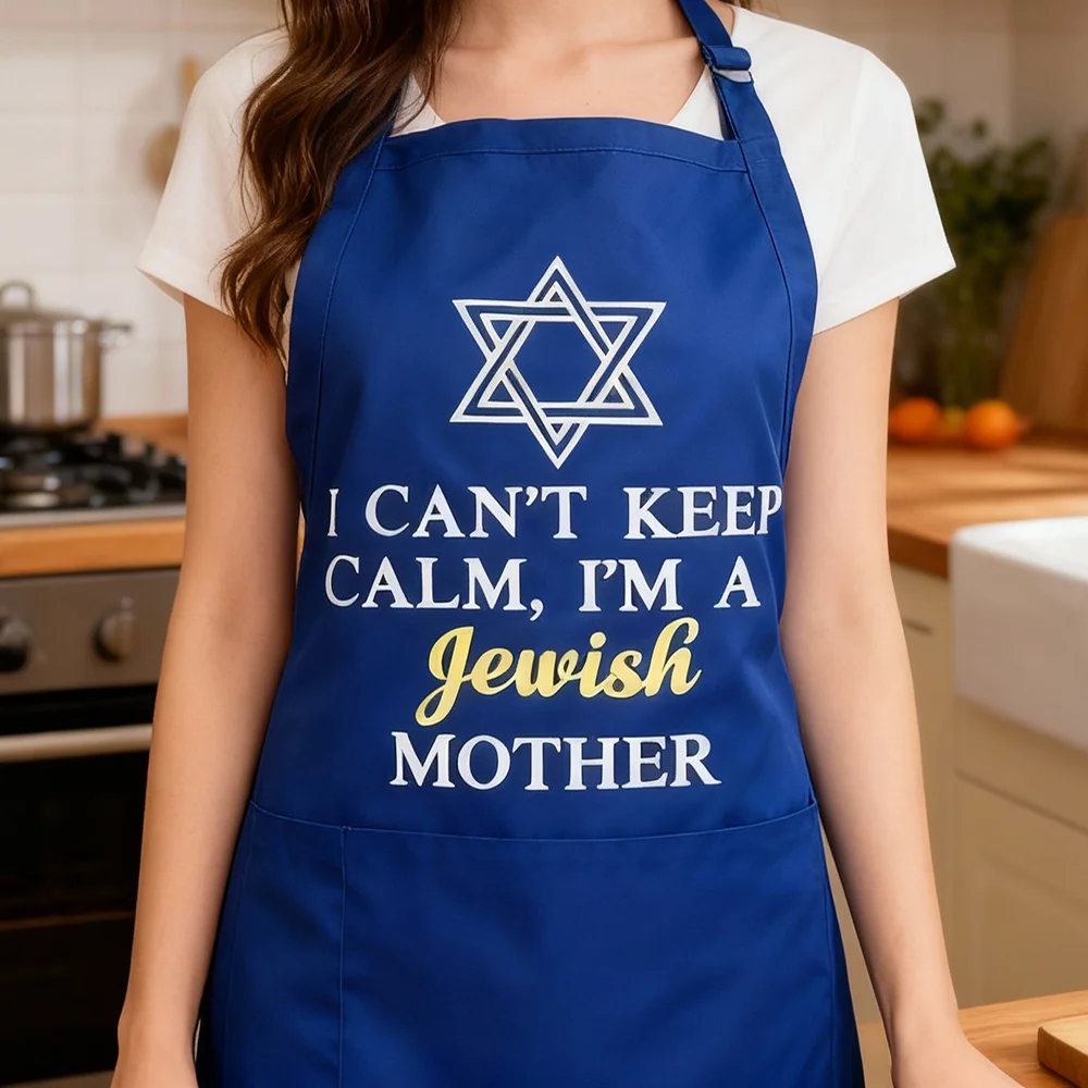 Hanukkah apron Can't Stay Composed I'M a Jewish Mom gift for mom Jewish present Hanukkah kitchen decoration Joyful Chanukah