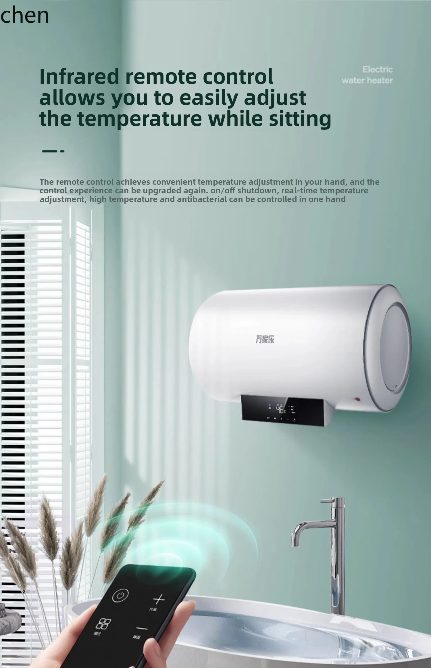 LXC scaldabagno elettrico domestico elettrico 50 litri bagno tipo di accumulo d'acqua piccolo bagno da 60 litri