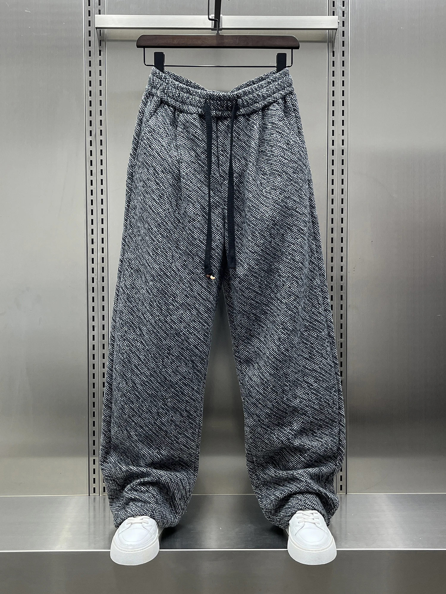 

Новинка 2025, мужские свободные широкие брюки, модные спортивные повседневные брюки Lazy Sle для молодежи, осенние модные удобные спортивные штаны