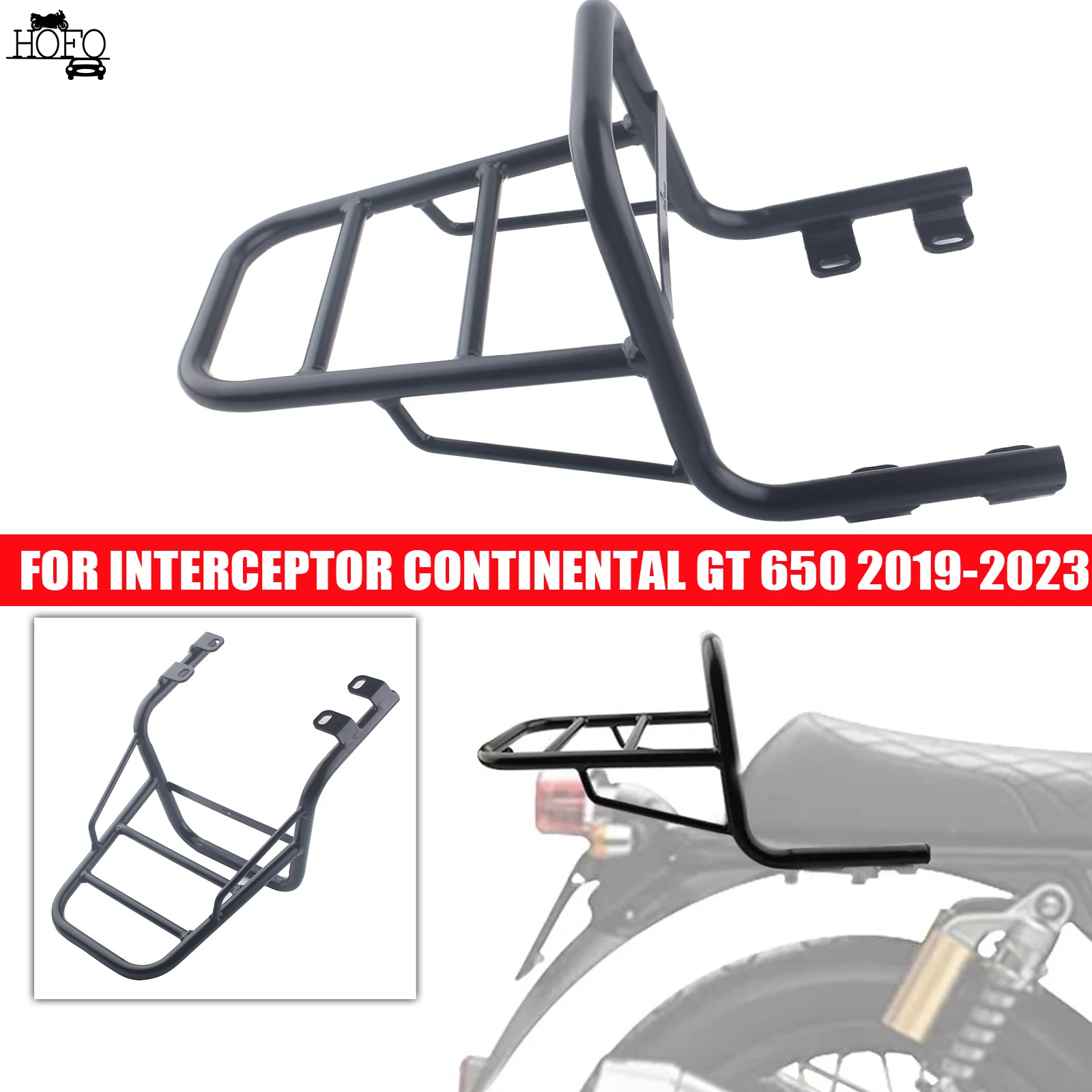 

Luggage Rack Rear Tail Rack Top Box Case Suitcase Carrier Board FOR INTERCEPTOR CONTINENTAL GT 650 2019-2023