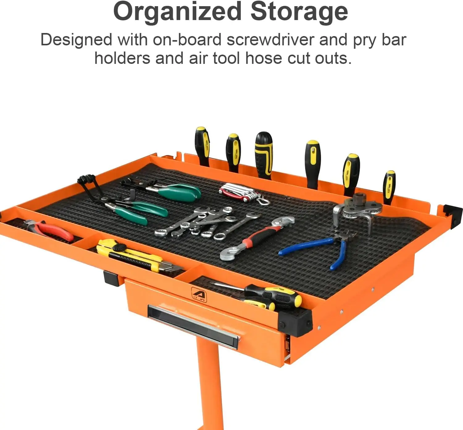 ES8 Heavy Duty Adjustable Work Table with Drawers, Rolling Tool Tray with Wheels of 220lbs Capacity