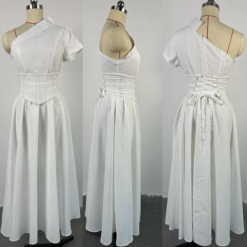 Doyerl One Shoulder A-line Maxi Dress Women Elegant Prom Club Party Short Sleeve Corset Long Dresses Vestidos De Verano 2025