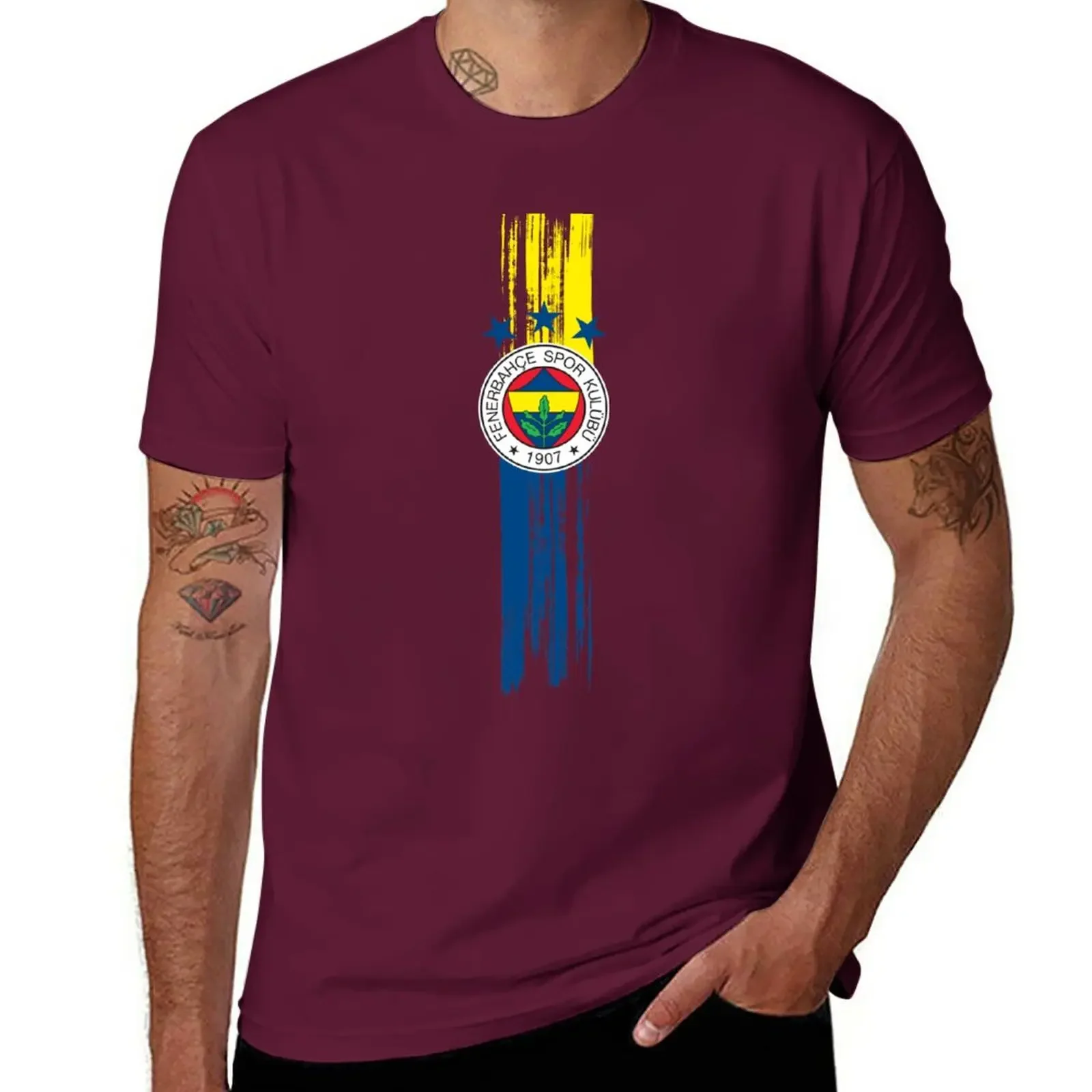 Mens T Shirts Pack New All for This Colours,My Colours Fenerbahce Istanbul,Turkey Tee Shirt Graphic Men Clothing Oversized Tee