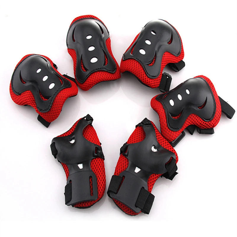 6 Pieces Kids Outdoor Sports Protective Gear Knee Pads Elbow Pads Wrist Guards Roller Skating Safety Protection Dropship