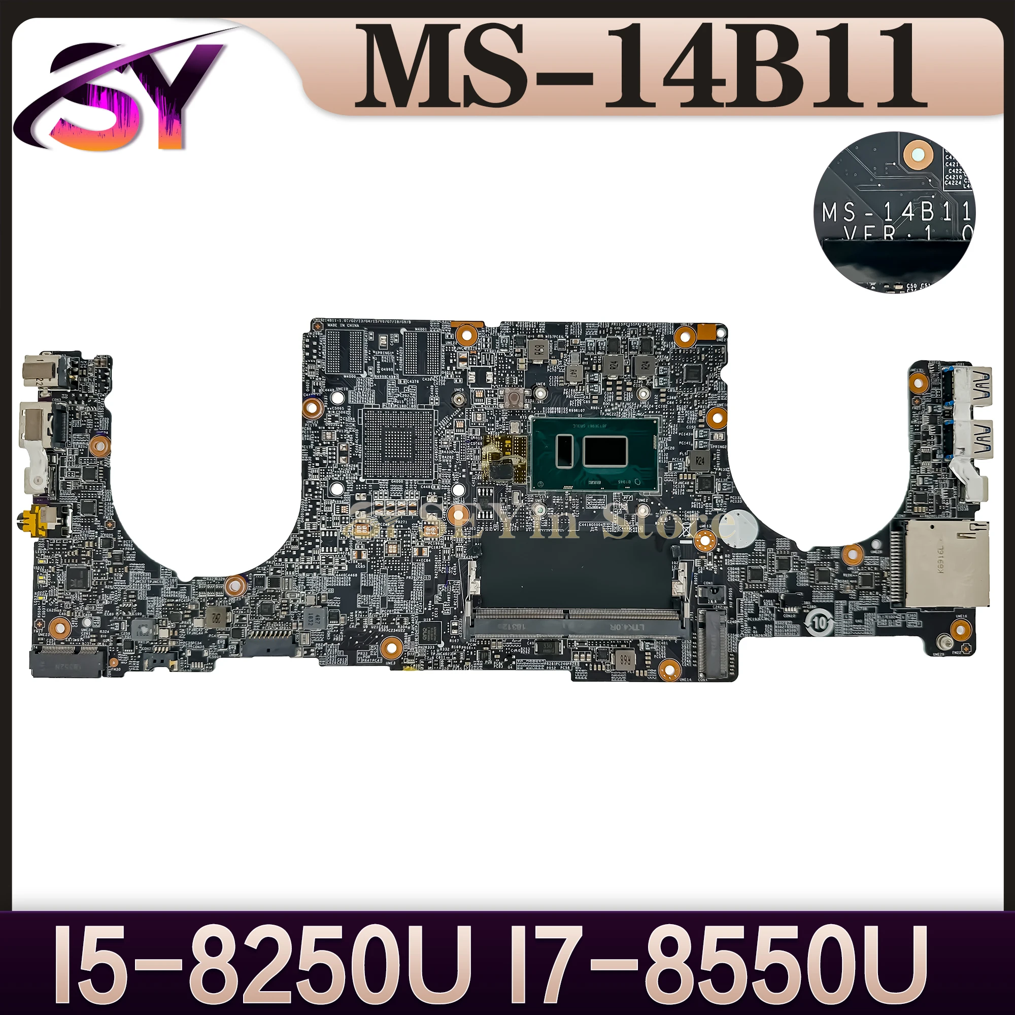 

MS-14B11 Mainboard For MSI Modern 14 B11MOU PS42 MS-14B1 Laptop Motherboard I5-8250U I7-8550U 100% Working