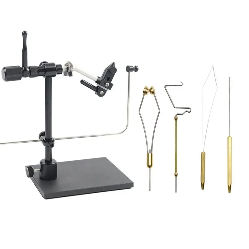 XSXS-Fly Tying Tool Rotating 360° Fly Tying Vise With Sturdy Stable Base, Adjustable Fly Fishing Vise Bench