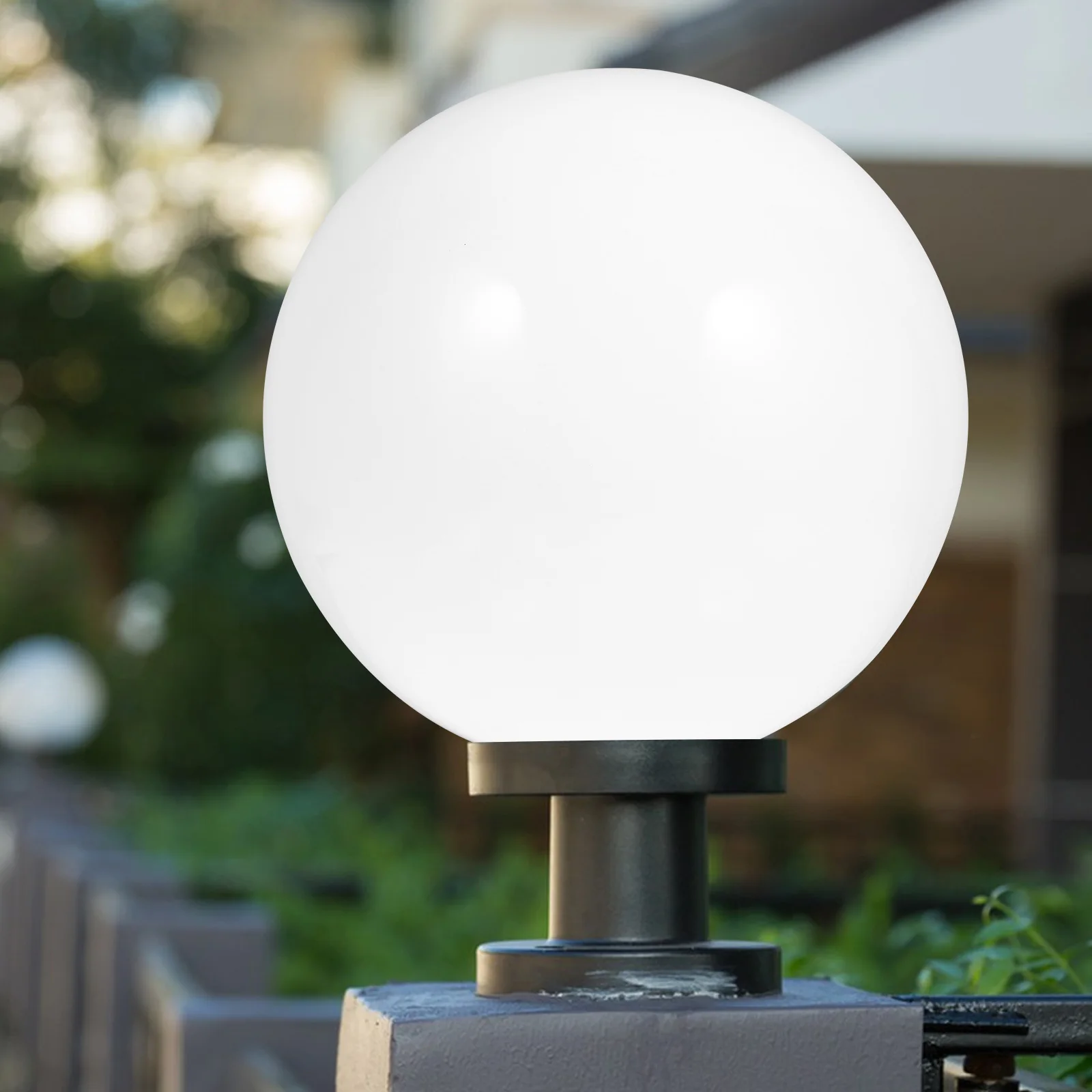 

Ball Shaped Lamp Shades Acrylic Globe Light Cover For Outdoor Lamp Post Pendant Lampshade White Round Replacement