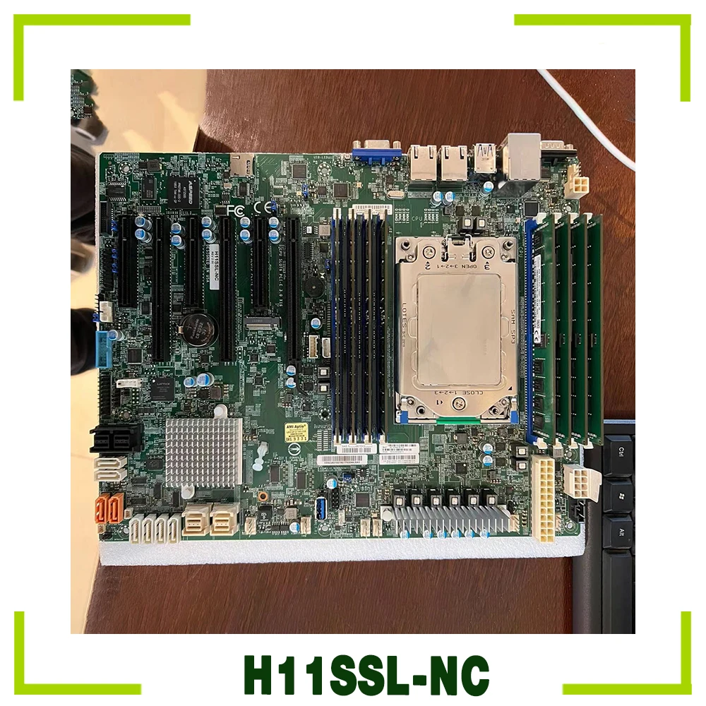 H11SSL-NC For Supermicro Motherboard EPYC 7001/7002 Series Processor 8 SATA 3.0 + Broadcom 3008 for 8 SAS3 Ports + 2 NVMe