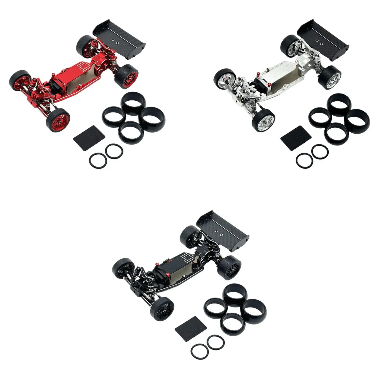 RC Car Frame Professional,Upgrade High Performance DIY Replace Part,Aluminum Sturdy Carbon Fiber for 1/24 Micro-b 244016