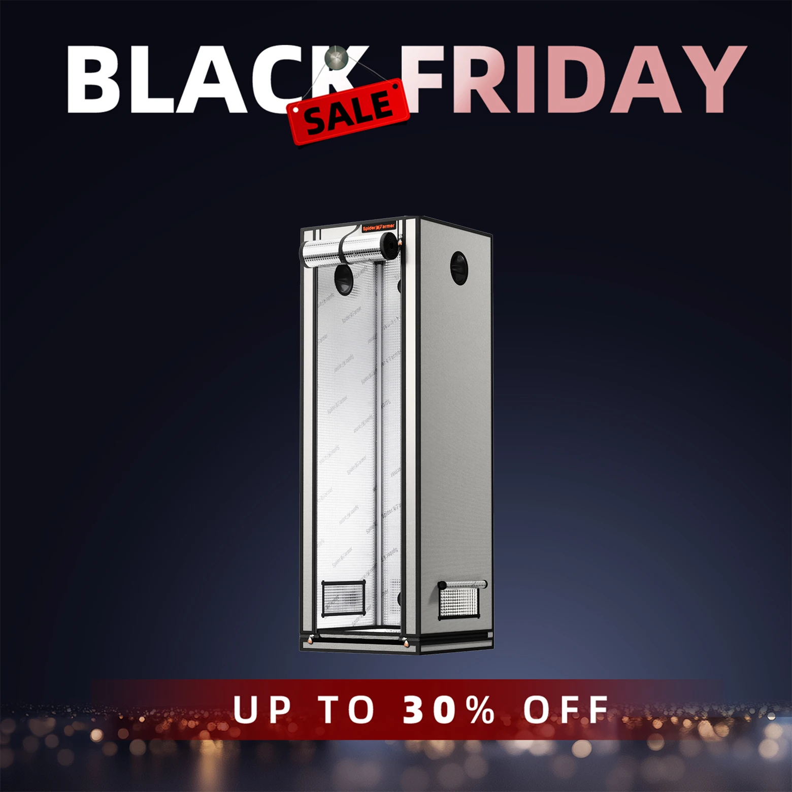 

Новый паук-фермер 60 см x 60 см x 180 см Pro белая палатка для выращивания в помещении 2000D ткань Оксфорд гидропоника коробка для выращивания растений