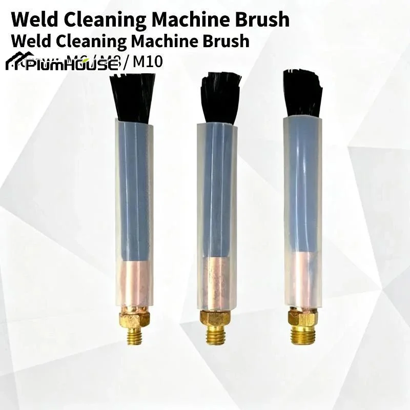 1Pc M6 M8 M10 Weld Seam Pickling Brush Copper Head Heat Resistant Cover TIG Weld Cleaning Tool Acid Resistant Carbon Fiber