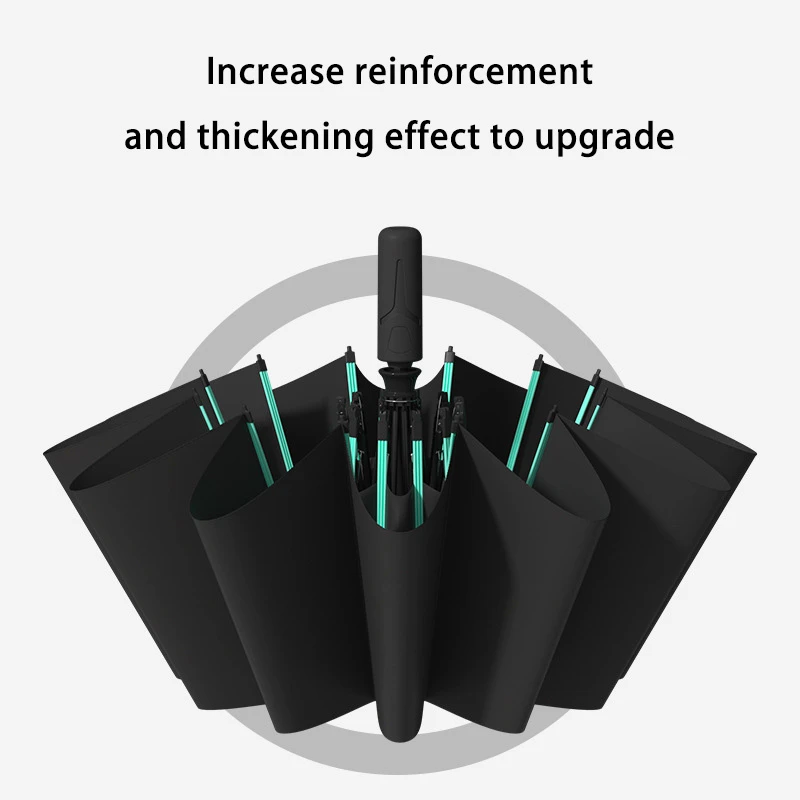 New 144 Bone Folding Umbrella Fully Automatic Double Bone SPF 50 UV Protection Rain Resistance Strong Wind Resitance Umbrella