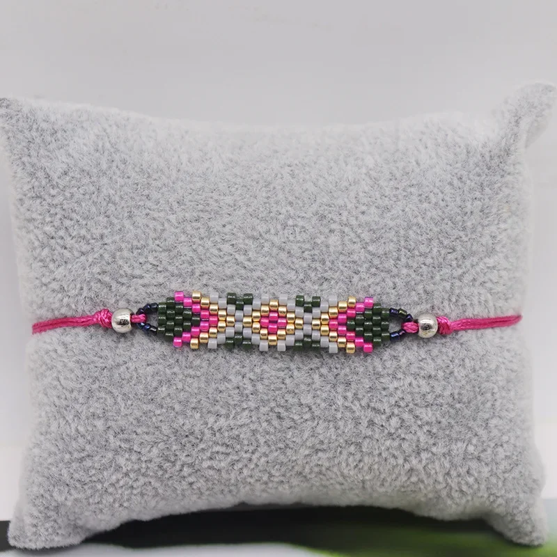 Rice bead bracelet Arrow Design Originality Geometry Hand knitting Bohemia Adjustable Fashion Simple Beaded bracelet