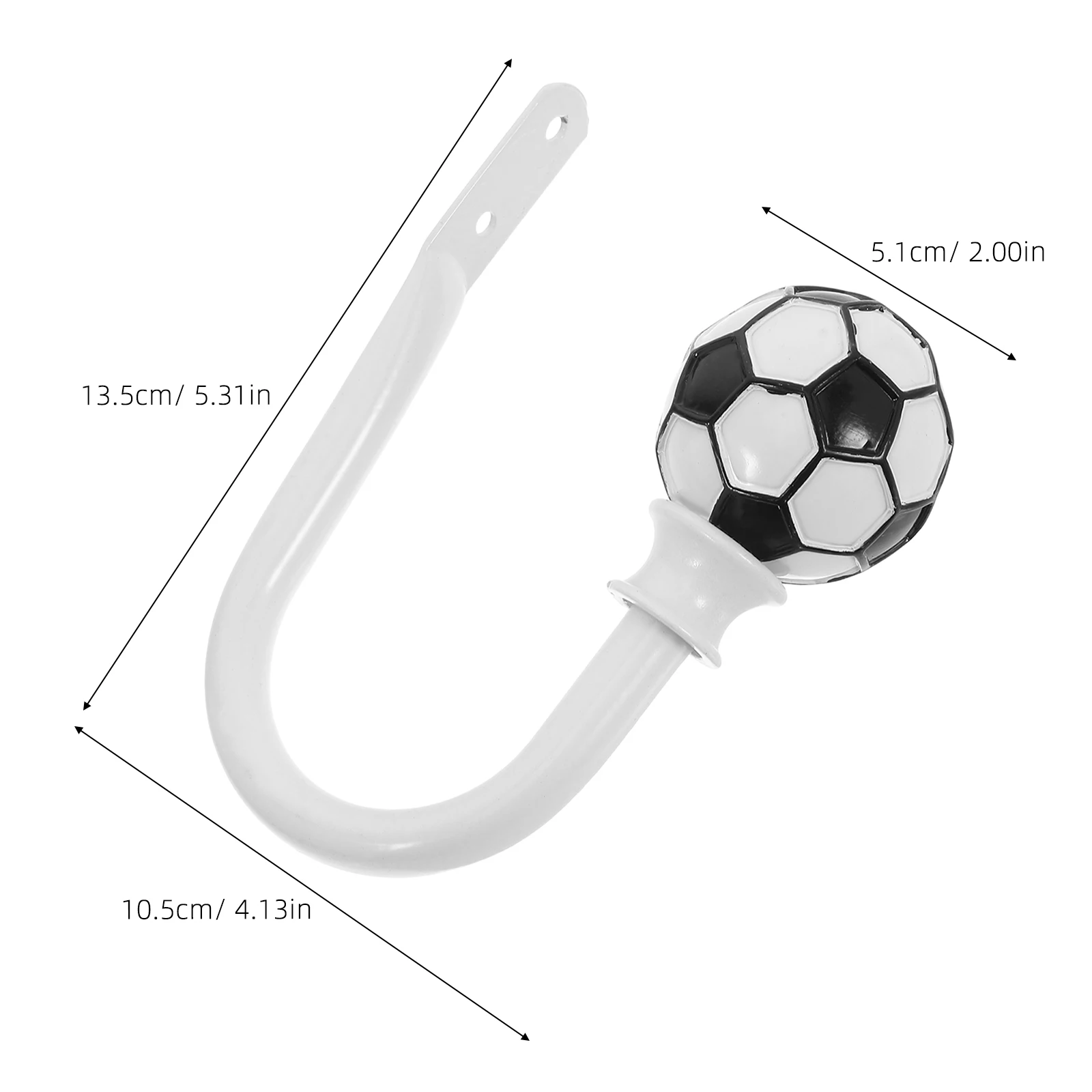 رباط ستائر لكرة القدم على الحائط بتصميم على شكل حرف U من مادة الراتنج المعدنية للغرف الكلاسيكية الحديثة وحامل الستائر الوظيفي #5