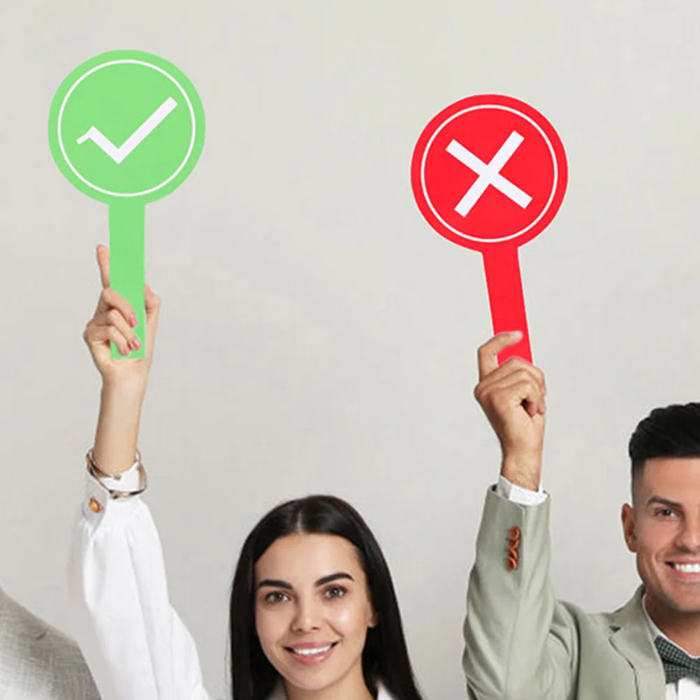 6 Pcs Game Props Cards Erasable Scoreboard Paddles Sorority Auction Answer Classroom Vote Handheld Student