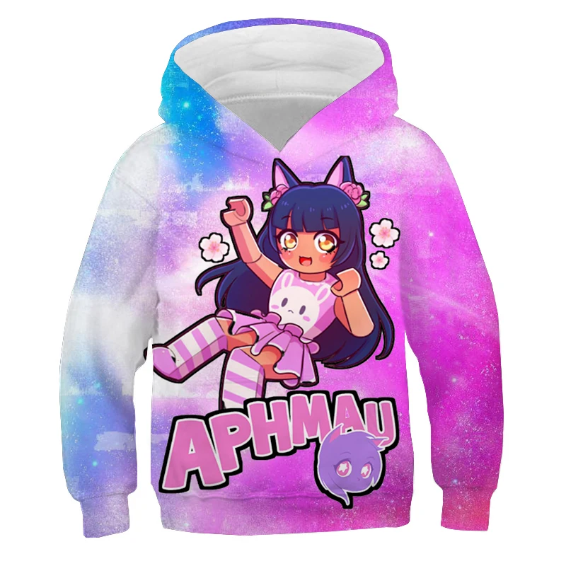 Kinder Spiel Aphmau Hoodies Kawaii Mädchen Anime Sweatshirts Tops Kinder Cartoon 3D Hoodie Pullover Sudadera Frühling Jungen Outwear