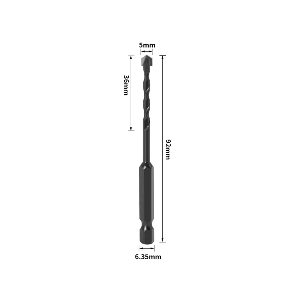 

Brand New Tile Bit Drilling Tool Clean Anti-rust Treatment Tile Black Walls Cemented Carbide Ceramic Drill Bit