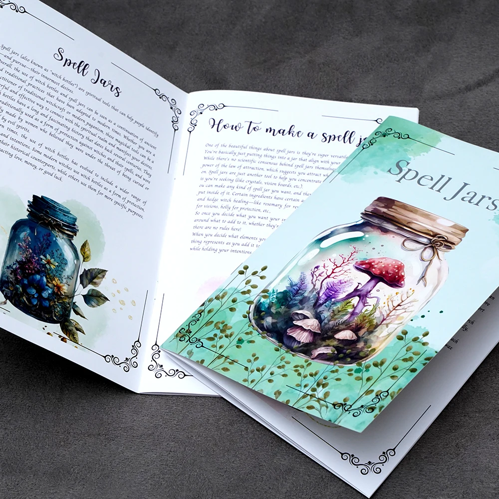 Secret Spell Jars Grimoire Pages Spell Jar Recipes Book of Shadows Witchcraft Jar Rituals Pagan Witchy Printable Spell Book 16P