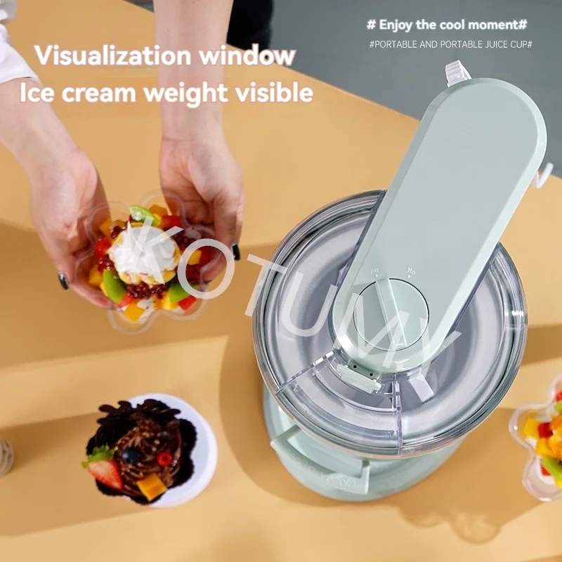 Fully Automatic Ice Cream Machine, Home Small Children DIY Homemade Cone Machine, Ice Cream Machine, Mini Ice Cream Machine