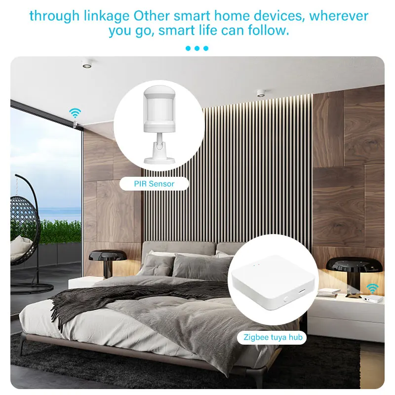 Tuya PIR Sensor Smart Human Motion Movement Wireless Infrared Detector Smart Life Security Alarm Via Home Alexa