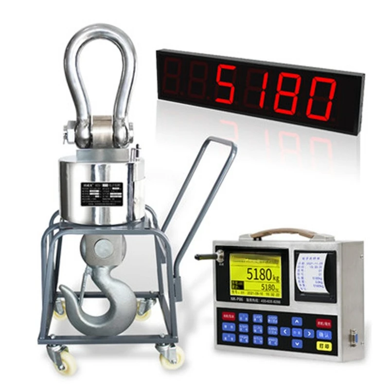 Electronic crane scale 3 ton wireless can be printed hook scale 5 ton high temperature resistance 10T crane truck scale 20t