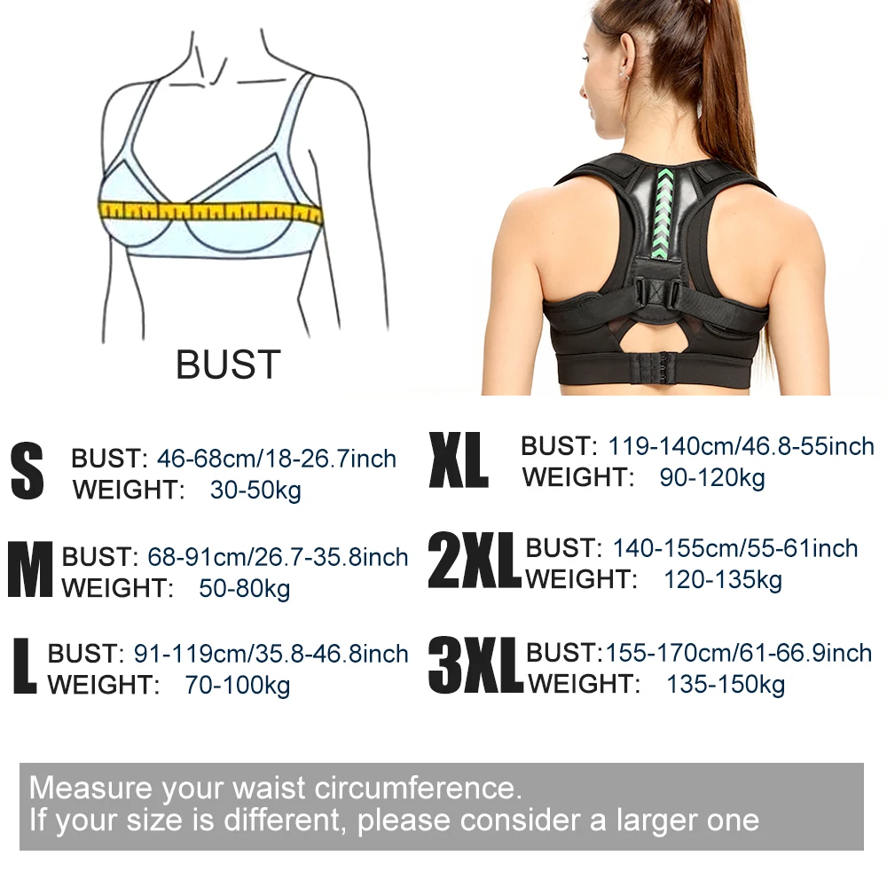 1PCS Adjustable Back Posture Corrector Belt Clavicle Spine Men Women Home Office Upper Back Waist Shoulder Posture Correction