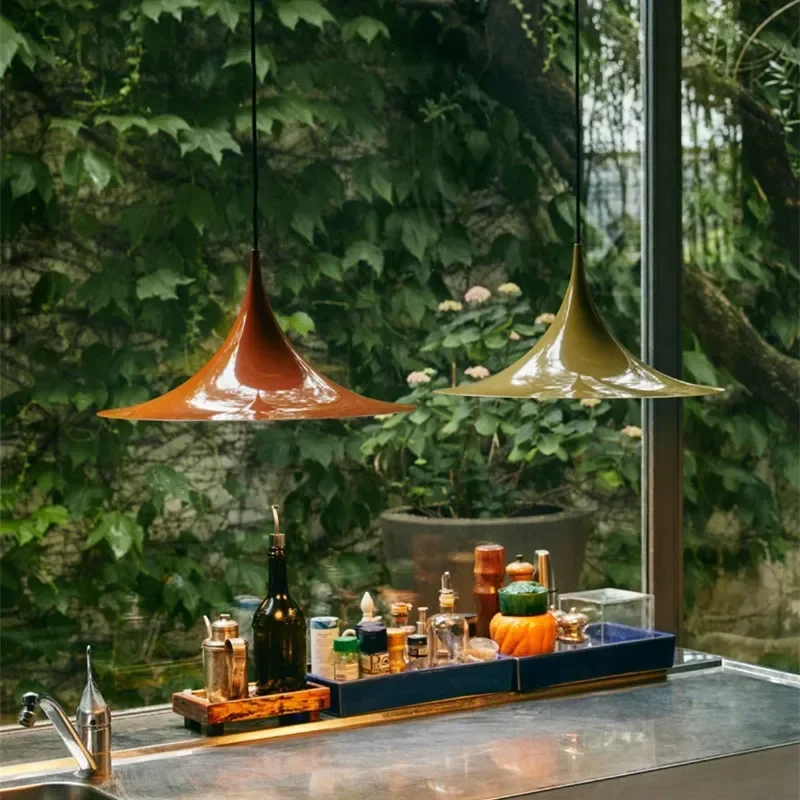 Horn Nordic Pendant Lamp Danish Designer Minimalist Colorful Chandelier Modern Café Bar Kitchen Island Dining Room E27 Lighting