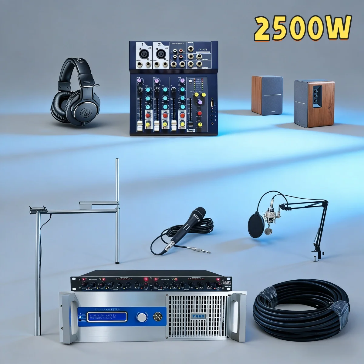 

High SNR YXHT-1, 2.5KW(2500W) FM Transmitter Complete System, Professional Broadcast, Full Solution Kit, RoHS Compliant