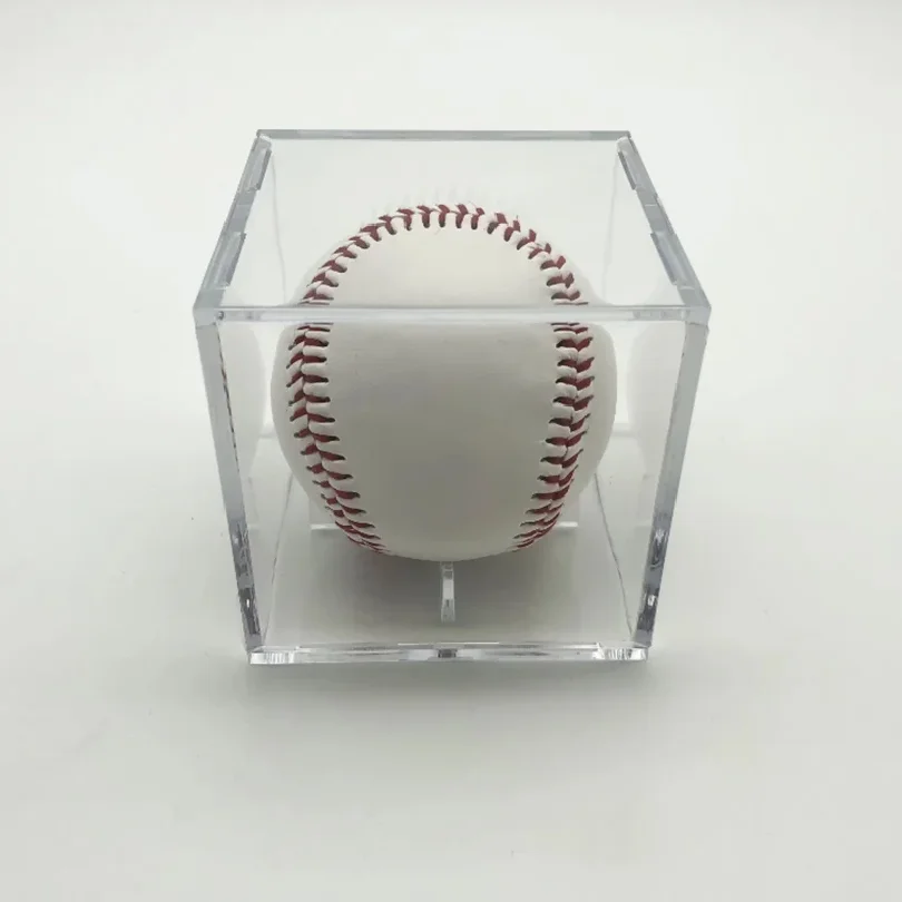 1pc Baseball Acrylic Box Acrylic 80*80*80 Transparent Baseball Storage Collecting Box