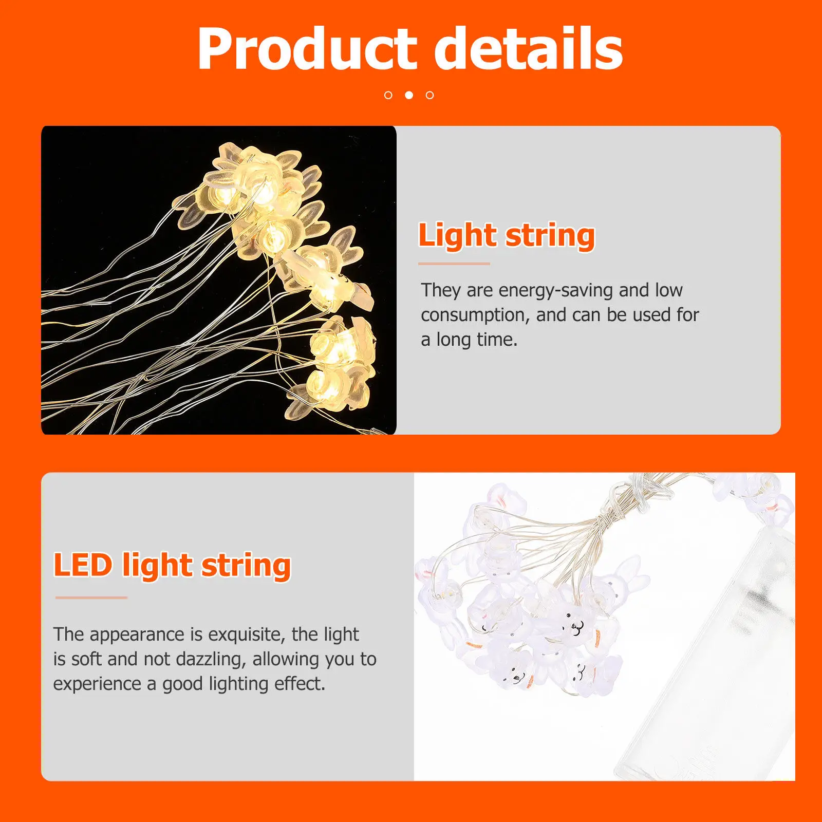 

Набор из 1 комплекта гирлянд в форме кроликов, пасхальное освещение для дома, создания праздничной атмосферы, украшения двора, для вечеринок, осветительные приборы