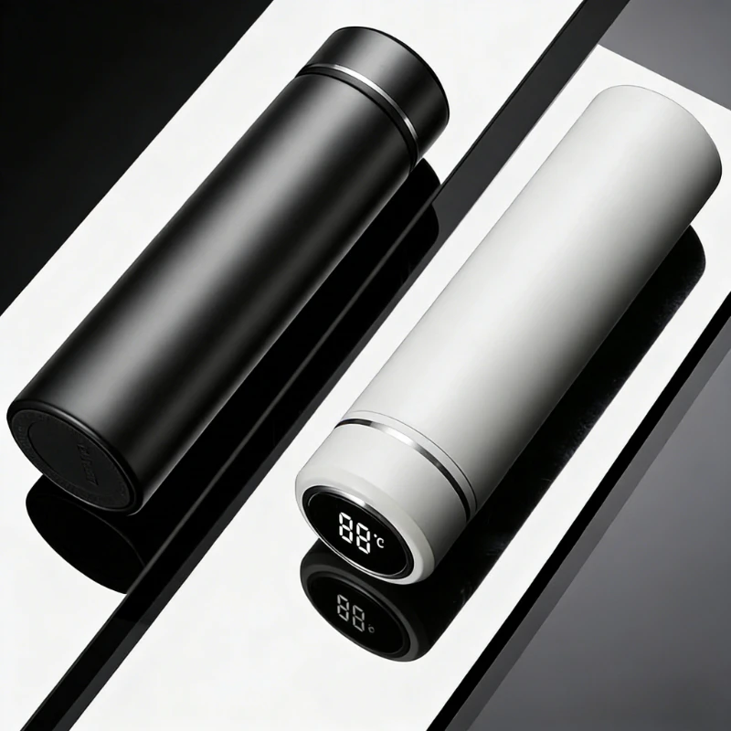 

Smart Temp Display Stainless Steel Tumbler Mug Vacuum Insulated Travel Thermos Cup Thermal Hot Water Bottle for Tea Coffee Cups