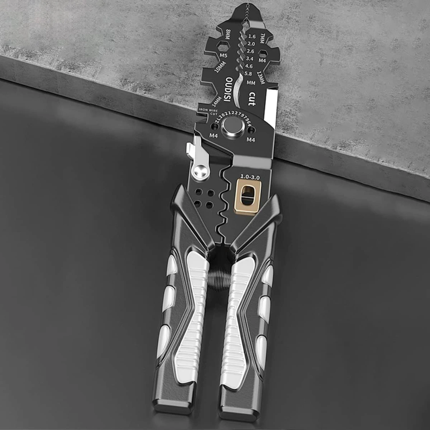 

Black Portable Flagship Professional Multitool - Precise Cutter & Crimping Tool for Cable Stripping - Handheld Wire Stripper