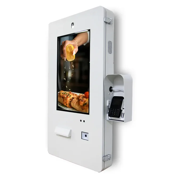 bestellen kiosk automaat automatische betalingskiosk touchscreen zelfbedieningskiosk 21,5-inch buiten wandmontage