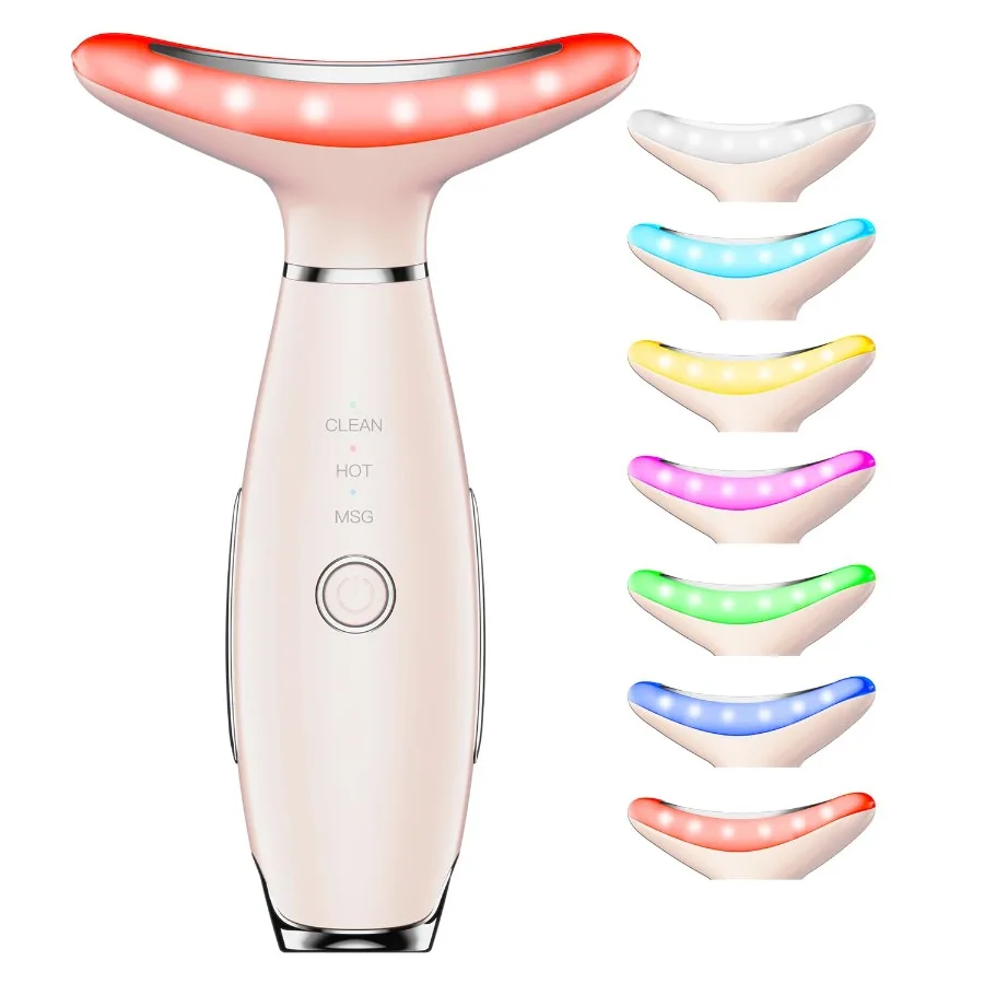 

7 Color Neck Face Massager Portable Facial Massager Face Sculpting Tool for Skin Care with Vibration Thermal